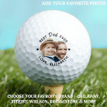 Best DAD Ever Custom Photo Budget Personalized Golf Balls<br><div class="desc">Best Dad Ever ... Two of your favorite things , golf and your kids ! Now you can take them with you as you play 18 holes . Customize these golf balls with your child's favorite photo and name . Whether it's a father birthday, fathers day or Christmas, these dad...</div>