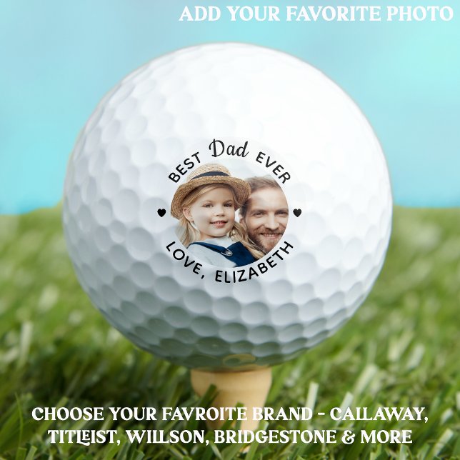 Best DAD Ever Custom Photo Budget Personalized Golf Balls (Creator Uploaded)