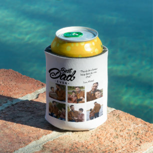 Best Dad Ever Custom Photo Can Cooler