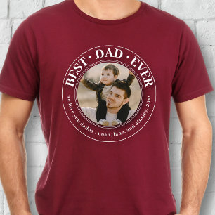 Best Dad Ever Custom Photo Classic Father's Day T-Shirt