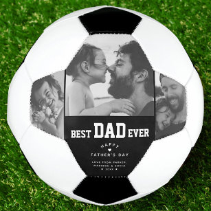Best Dad Ever Custom Photo Collage Fathers Day Football