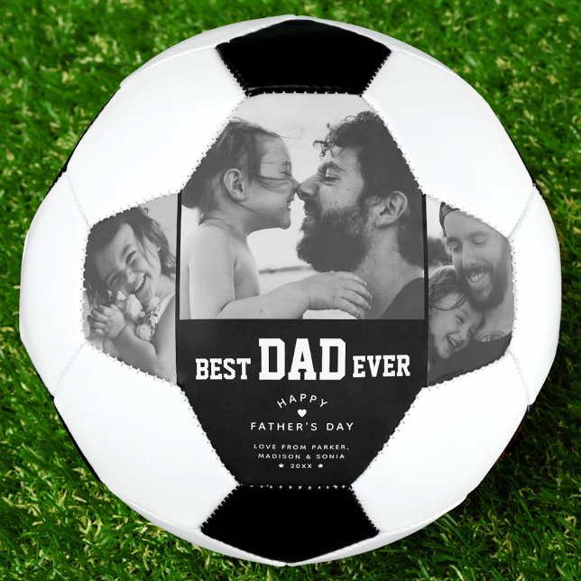 Best Dad Ever Custom Photo Collage Fathers Day Football (Creator Uploaded)