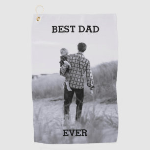 Best Dad Ever Custom Photo Create Your Own Golf Towel