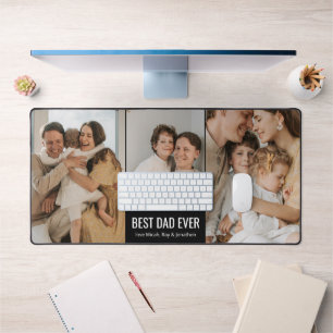 Best Dad Ever Custom Photo Desk Mat