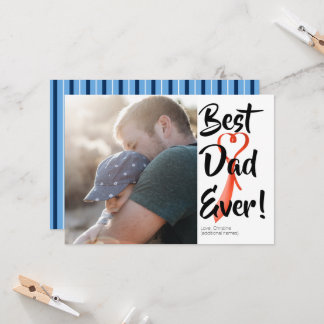 Best Dad Ever Custom Photo Father's Day Card