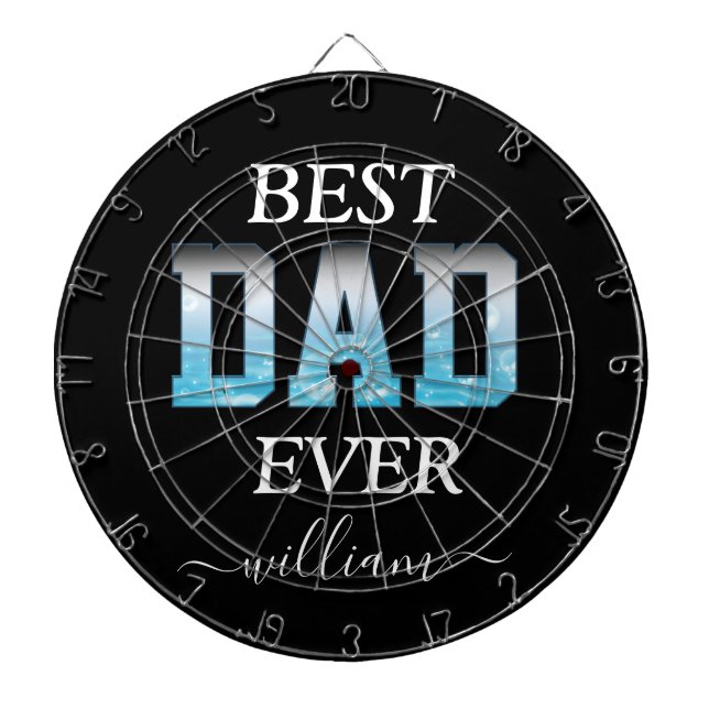 Best Dad Ever Custom Photo Father's Day  Dartboard (Front)