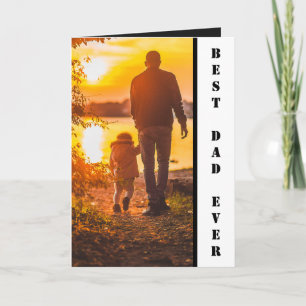 Best Dad Ever Custom Photo Father's Day gift Card