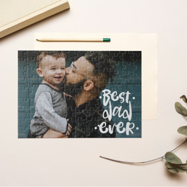 Best Dad ever Custom Photo Father's Day Gift Jigsaw Puzzle (Creator Uploaded)