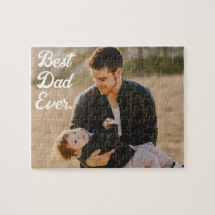 Best Dad ever Custom Photo Father's Day Gift  Jigsaw Puzzle