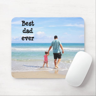 Best Dad Ever Custom Photo Father's Day Gift Mouse Mat