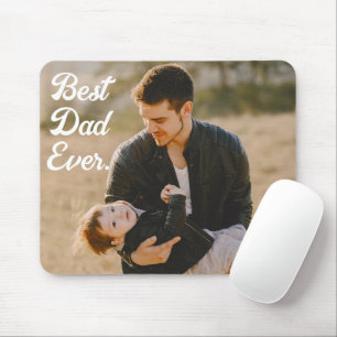 Best Dad ever Custom Photo Father's Day Gift Mouse Mat