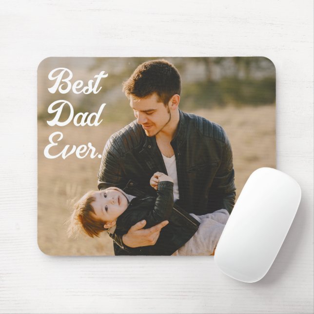 Best Dad ever Custom Photo Father's Day Gift  Mouse Mat (With Mouse)