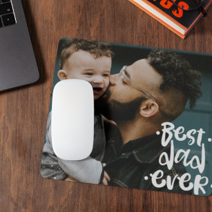 Best Dad ever Custom Photo Father's Day Gift Mouse Mat