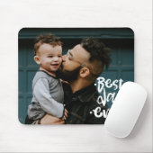Best Dad ever Custom Photo Father's Day Gift Mouse Mat (With Mouse)