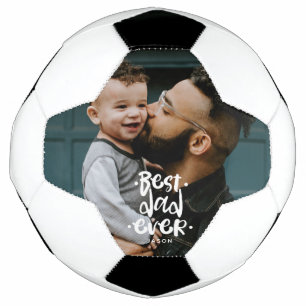 Best Dad Ever Custom Photo Father's Day Gift Name  Football