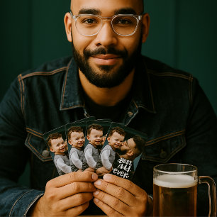 Best Dad ever Custom Photo Father's Day Gift Playing Cards