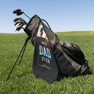 Best Dad Ever Custom Photo Father's Day  Golf Towel