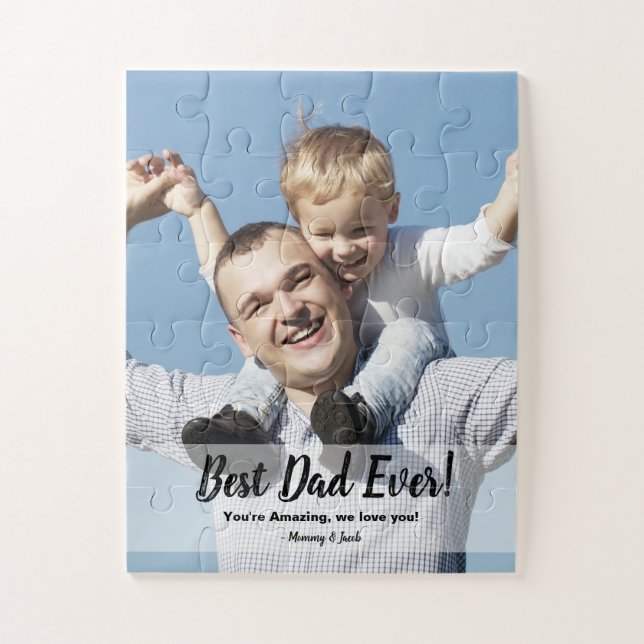 Best Dad Ever! Custom Photo Father's day Jigsaw Puzzle (Vertical)