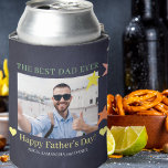 Best dad ever custom photo Father's Day modern Can Cooler<br><div class="desc">Personalize this useful and cute can cooler with your custom photo and make it a keepsake Father's Day gift for your dad!            You can easily modify the text and replace the picture with your own!</div>