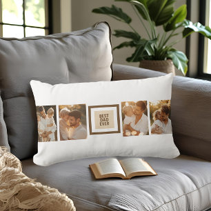 Best Dad Ever   Custom Photo for Father's day Lumbar Cushion