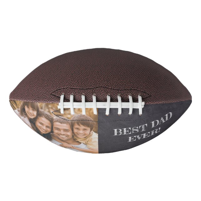 Best Dad Ever! Custom Photo Gift American Football (Front)