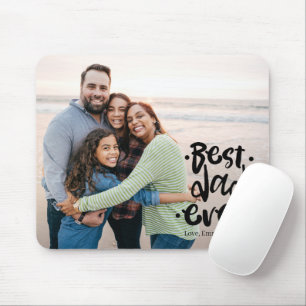 Best Dad Ever Custom Photo Gift From Family Mouse Mat
