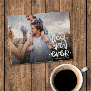 Best Dad Ever Custom Photo Gift From Wife Jigsaw Puzzle