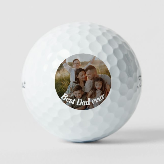 Best dad ever custom photo  golf balls (Front)