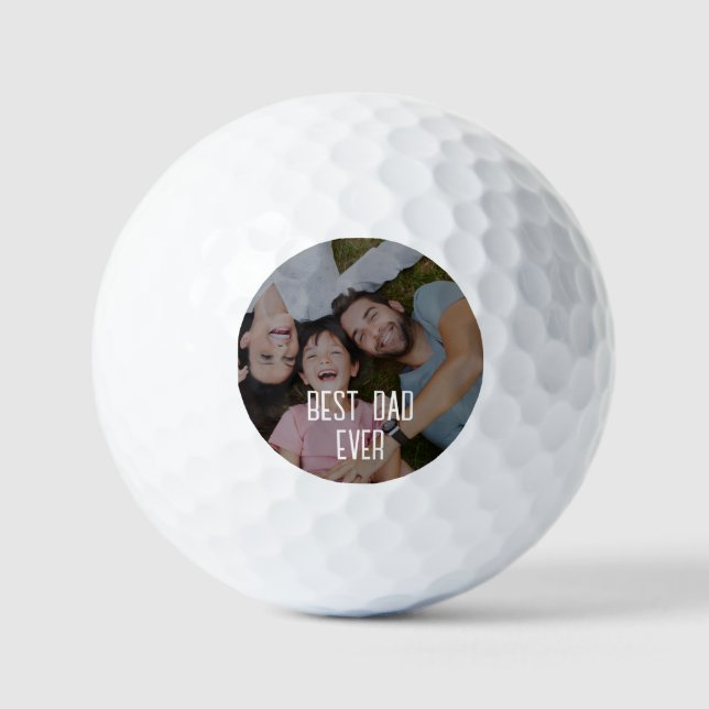 Best Dad Ever Custom Photo  Golf Balls (Front)