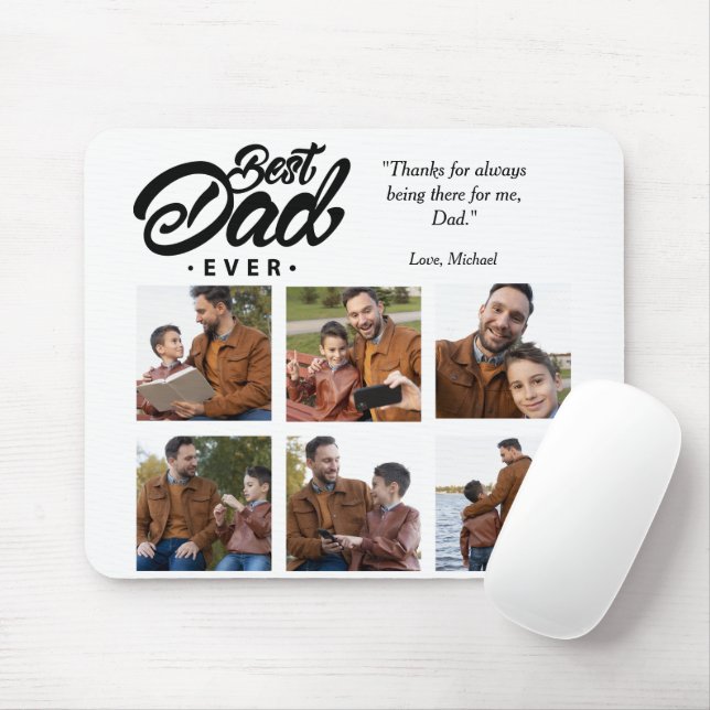 Best Dad Ever Custom Photo Mouse Mat (With Mouse)
