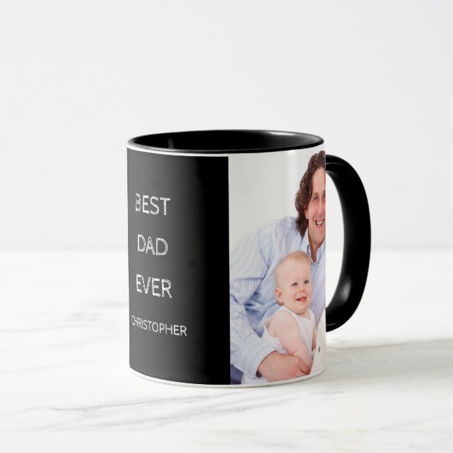 Best Dad Ever Custom Photo Mug (Front Right)