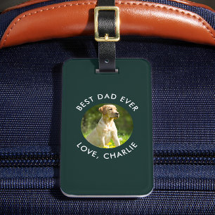 Best Dad Ever Custom Photo Name Personalised Luggage Tag