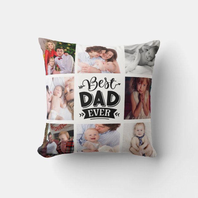 Best Dad Ever Custom Photo Personalised  Cushion (Front)