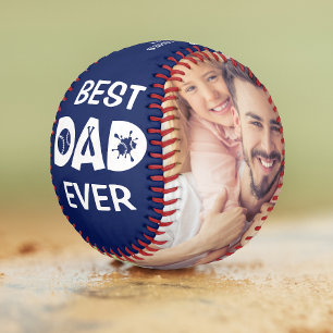 Best Dad Ever Custom Photo Personalised Name Softball