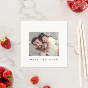 Best Dad Ever Custom Photo Personalised Napkin