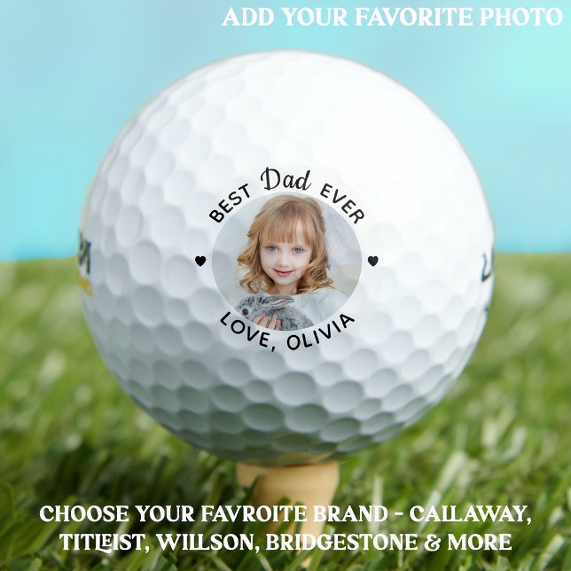 Best DAD Ever Custom Photo Personalized  Golf Balls (Creator Uploaded)