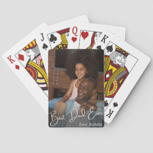 Best Dad Ever Custom Photo Playing Cards