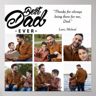 Best Dad Ever Custom Photo Poster