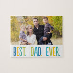 Best Dad Ever Custom Photo Puzzle<br><div class="desc">Photo gifts make the best gifts! Easily personalised with your text and/or photo(s) for a custom look. Designed by Berry Berry Sweet. View more designs at www.berryberrysweet.com</div>