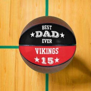 "Best Dad Ever" Custom Team Name & Number Basketball