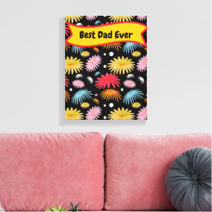 Best Dad Ever Custom Typography Gift for Dad Canvas Print