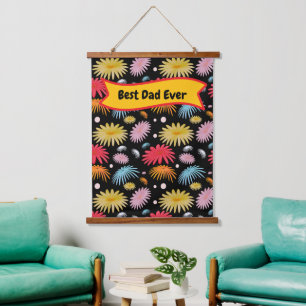Best Dad Ever Custom Typography Gift for Dad  Hanging Tapestry