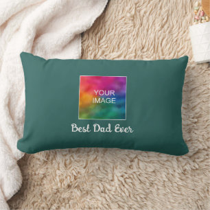 Best Dad Ever Custom Typography Script Template Lumbar Cushion