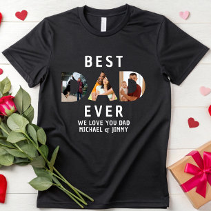 Best Dad Ever Customised Daddy Photo Father's Day T-Shirt