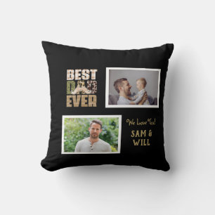Best Dad Ever Cute Chequered Pattern Throw Pil Cushion