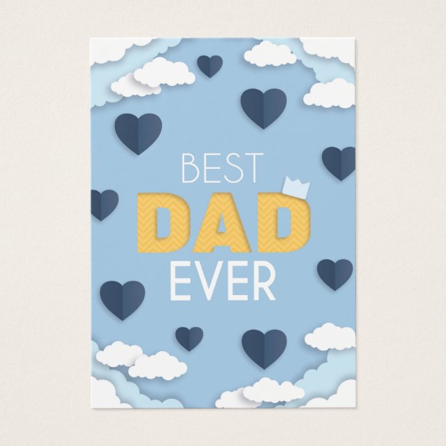 Best Dad Ever Cute Father's Day Card (Front)
