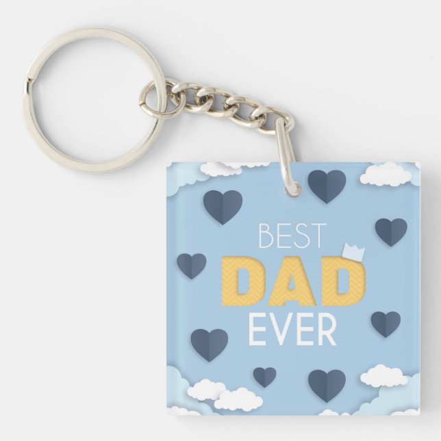 Best Dad Ever Cute Father's Day   Key Ring (Front)