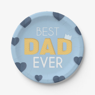 Best Dad Ever Cute Father's Day  Paper Plate