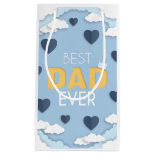 Best Dad Ever Cute Father's Day   Small Gift Bag