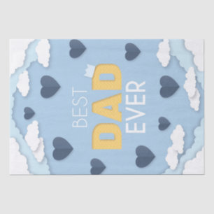 Best Dad Ever Cute Father's Day Tissue Paper